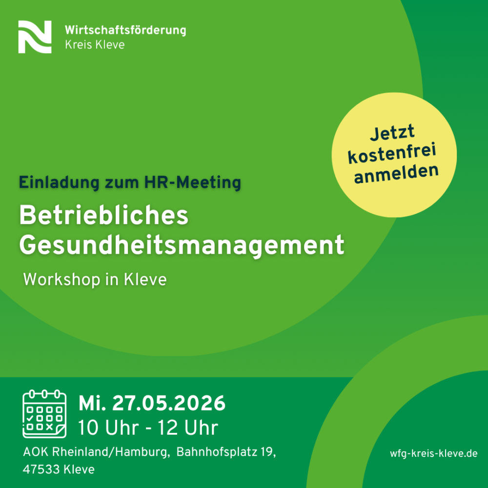 Veranstaltungskalender > HR-Workshop Frühjahr 2026 | Wirtschaftsförderung Kreis Kleve