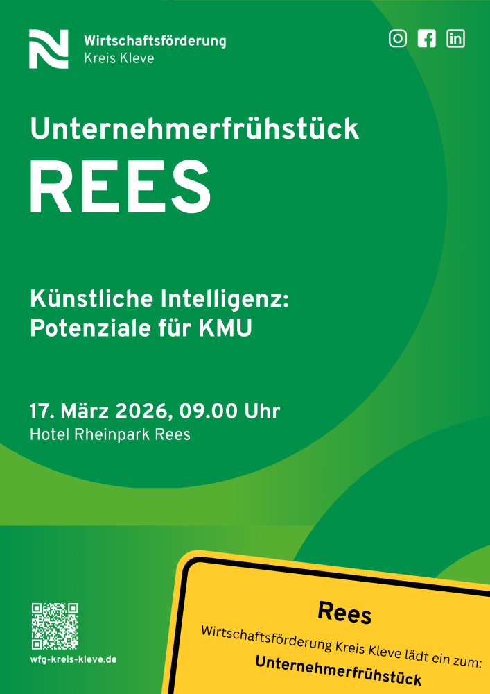 Veranstaltungskalender > Unternehmerfrühstück Rees | Wirtschaftsförderung Kreis Kleve