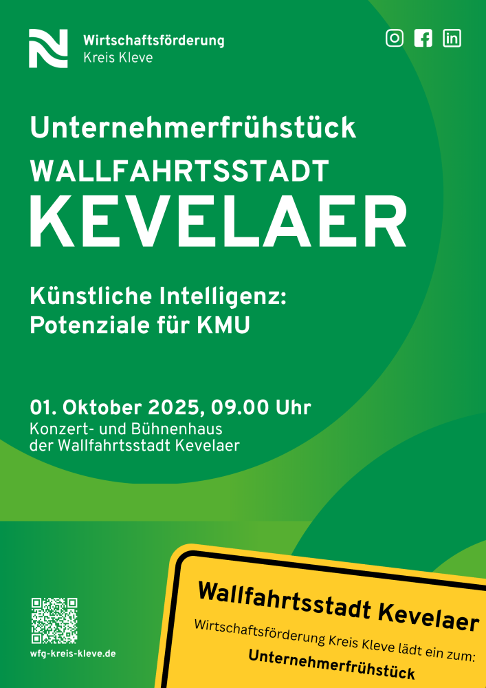 Veranstaltungskalender > Unternehmerfrühstück Wallfahrtsstadt Kevelaer | Wirtschaftsförderung Kreis Kleve