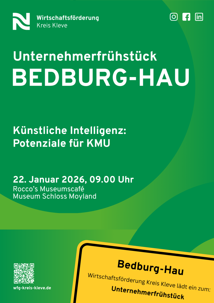 Veranstaltungskalender > Unternehmerfrühstück Bedburg-Hau | Wirtschaftsförderung Kreis Kleve