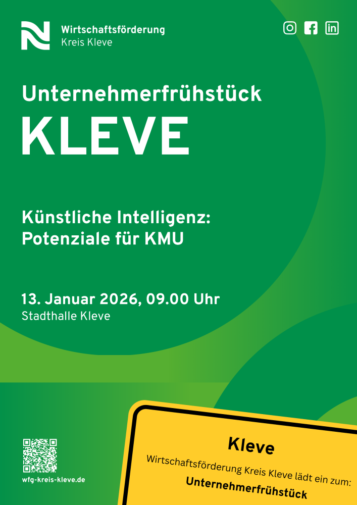 Veranstaltungskalender > Unternehmerfrühstück Kleve | Wirtschaftsförderung Kreis Kleve