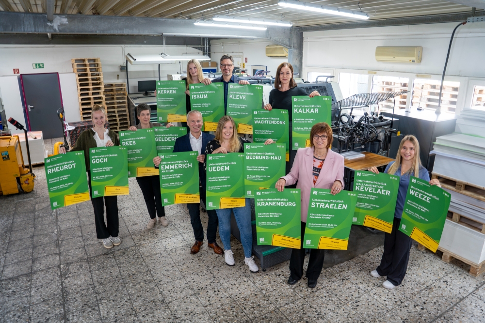 Die Reihe der Unternehmerfrühstücke 2025/2026 startet > Unternehmerfrühstück Teamfoto | Wirtschaftsförderung Kreis Kleve