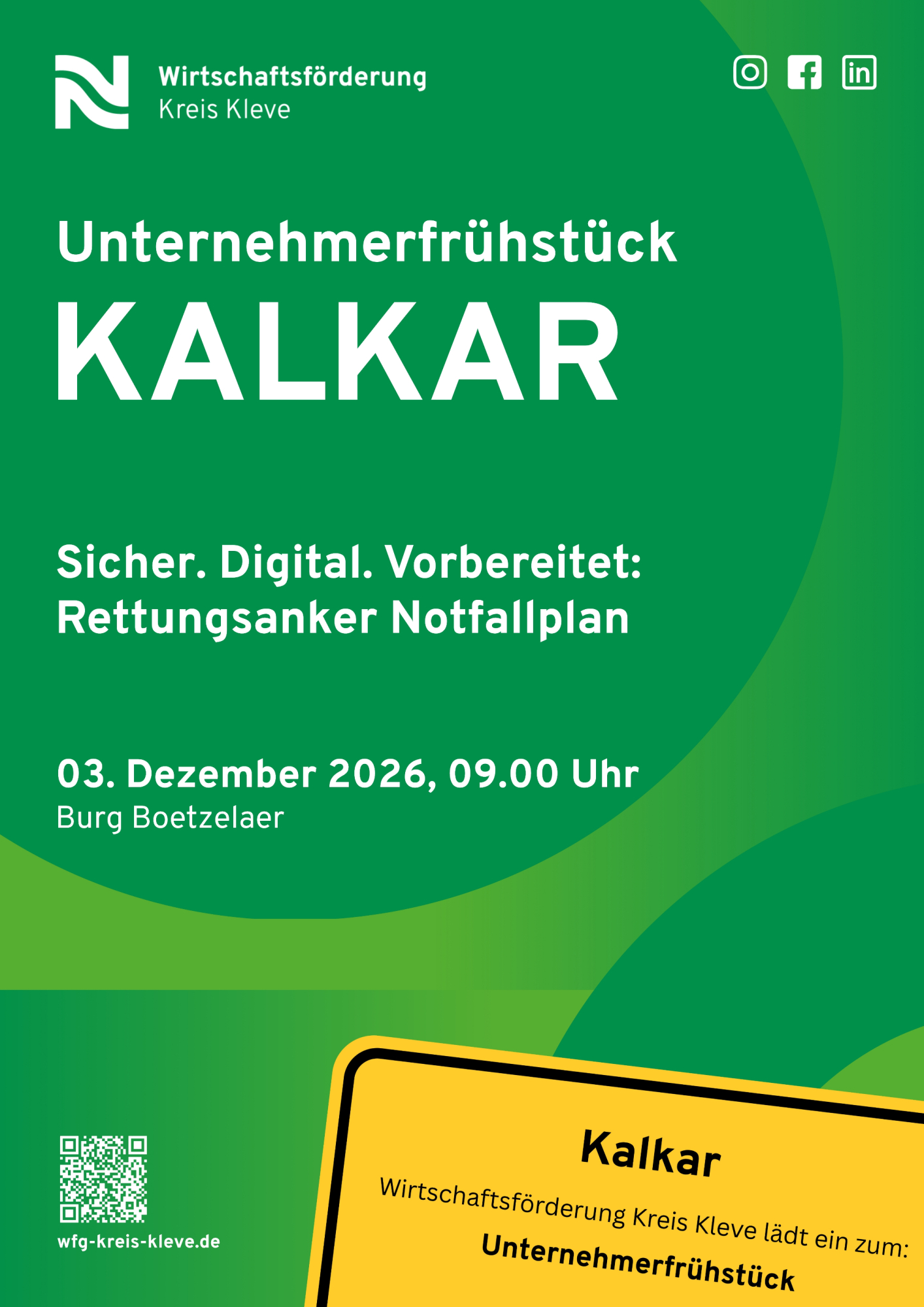 Unternehmerfrühstück Kalkar | Wirtschaftsförderung Kreis Kleve