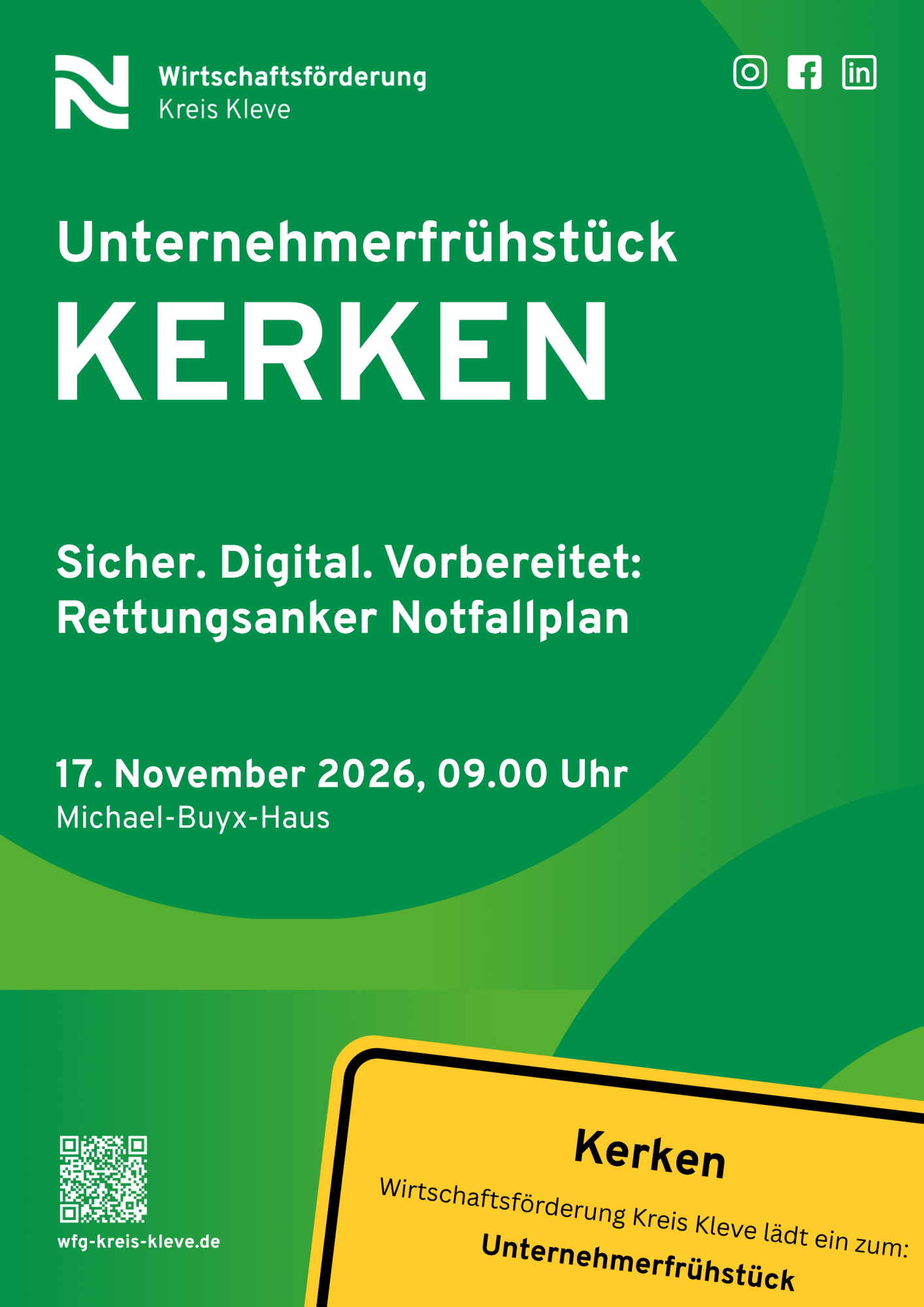 Unternehmerfrühstück Kerken | Wirtschaftsförderung Kreis Kleve