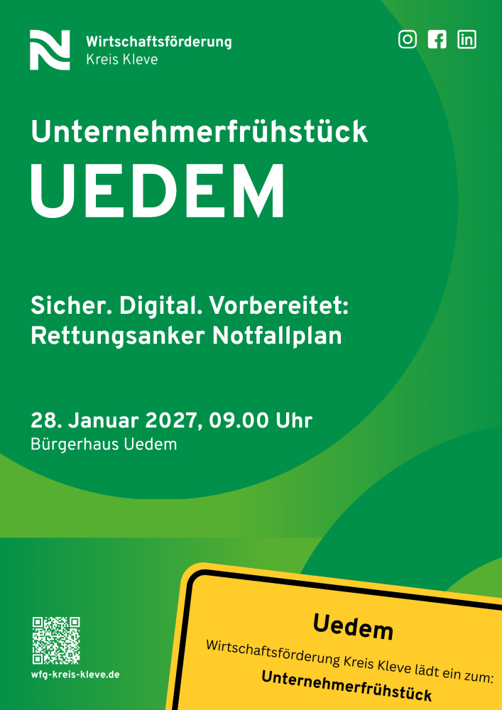 Veranstaltungskalender > Unternehmerfrühstück Uedem | Wirtschaftsförderung Kreis Kleve