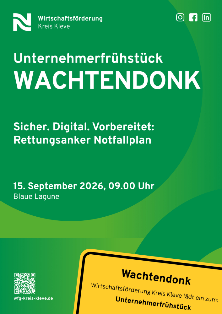 Veranstaltungskalender > Unternehmerfrühstück Wachtendonk | Wirtschaftsförderung Kreis Kleve