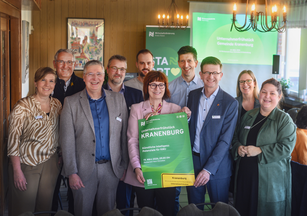 KI ist ein nützliches Werkzeug > Unternehmerfrühstück Kranenburg | Wirtschaftsförderung Kreis Kleve