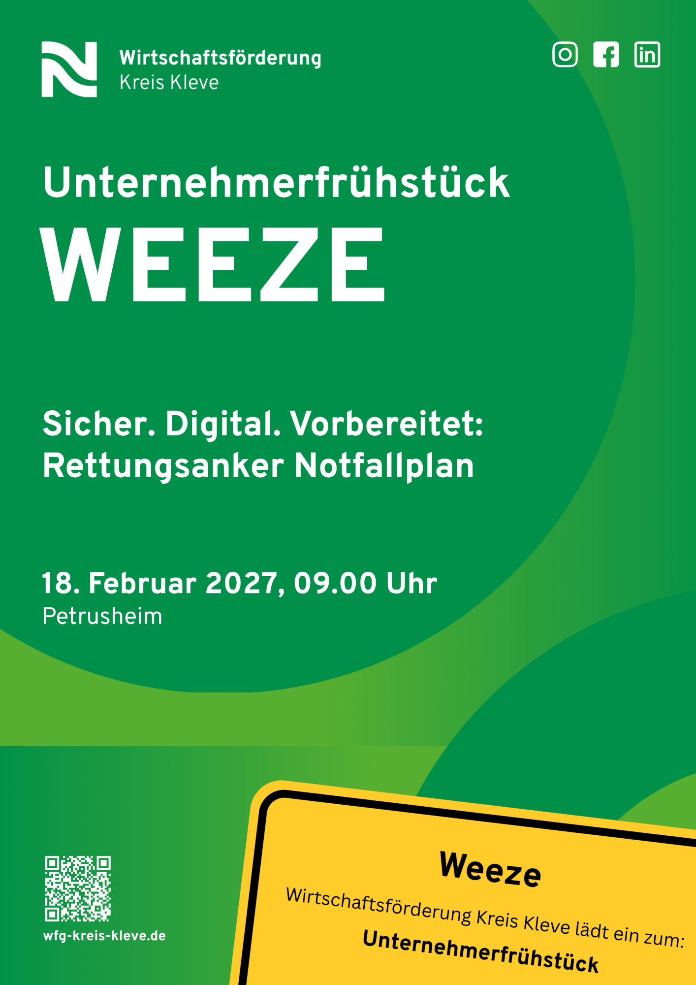 Unternehmerfrühstück Weeze | Wirtschaftsförderung Kreis Kleve